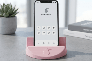 Phone Holder in pastel pink